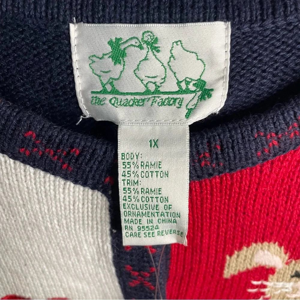 Quacker Factory Colorful Sweater 1X Cardigan Holiday Months NWT & Button Covers - Picture 2 of 10
